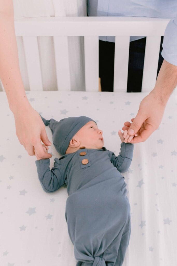Baby in crib