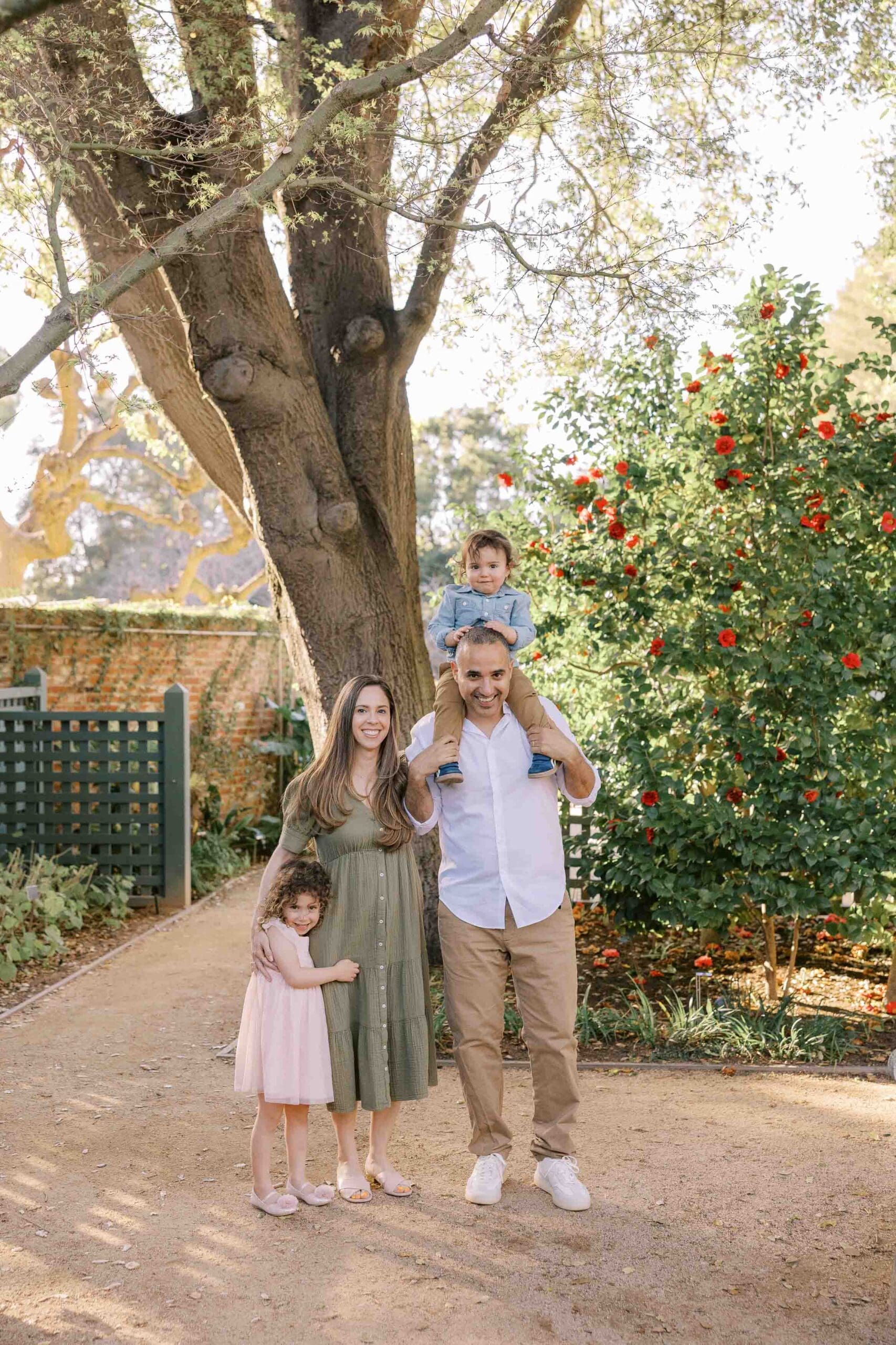 Family portrait at Gamble Gardens Palo Alto