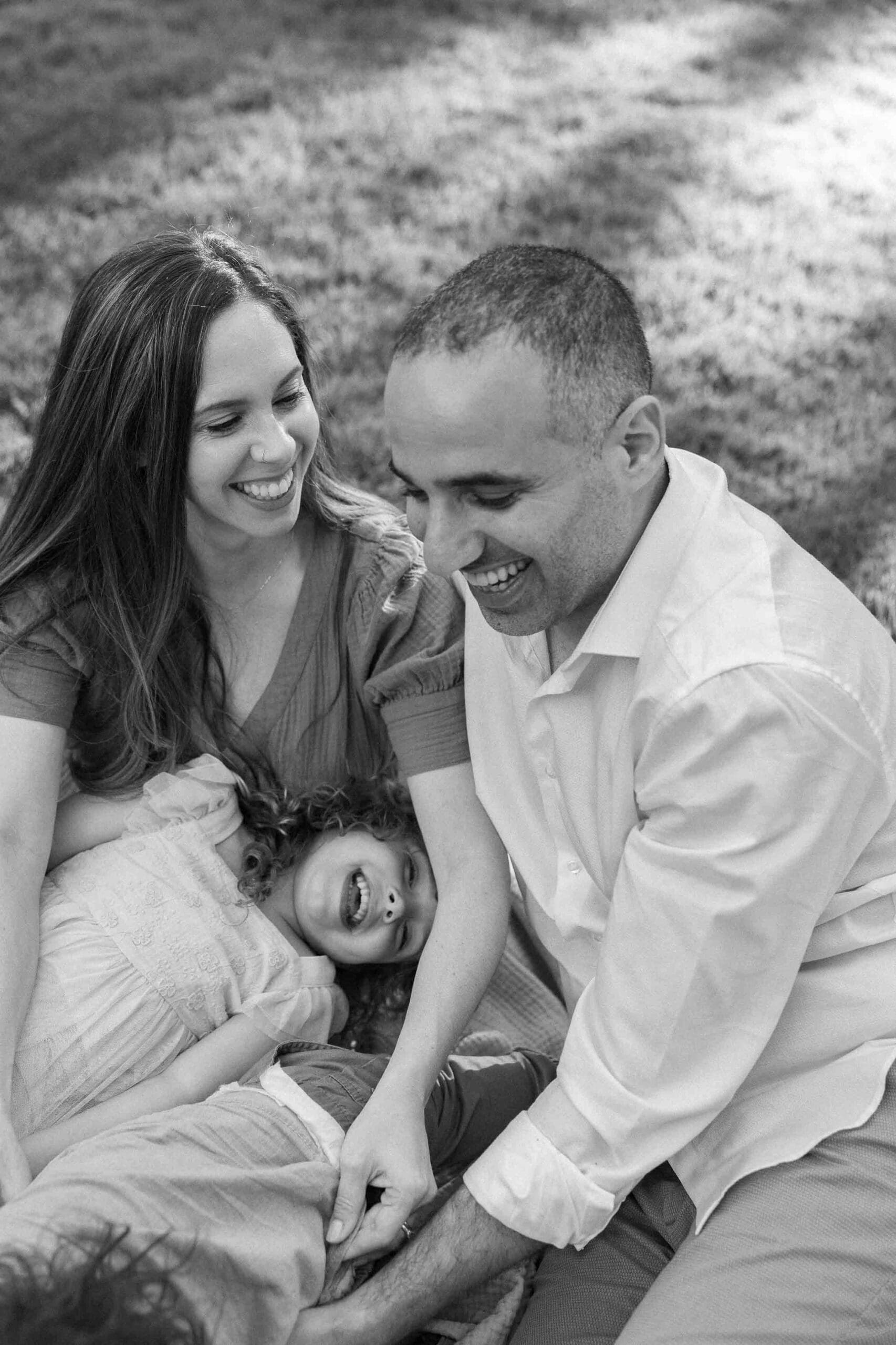 Family laughing