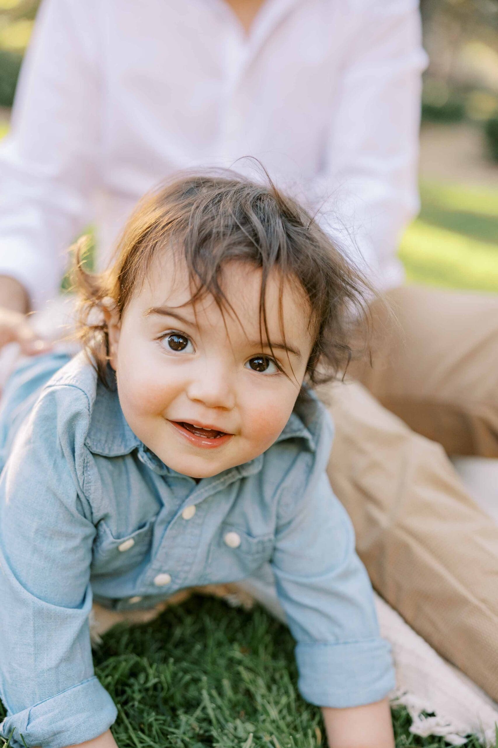Cute toddler boy smiling