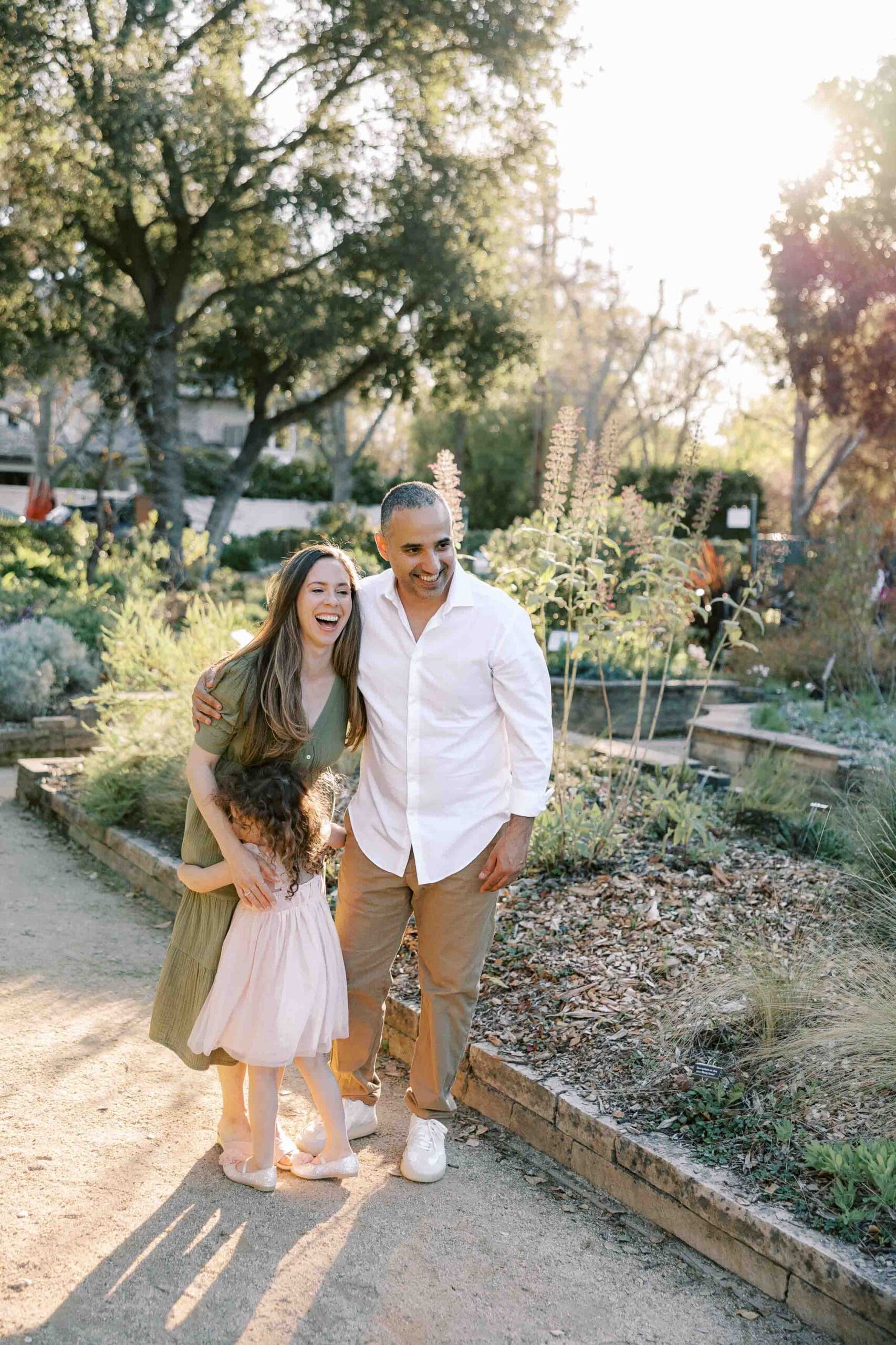 Parents laughing at children