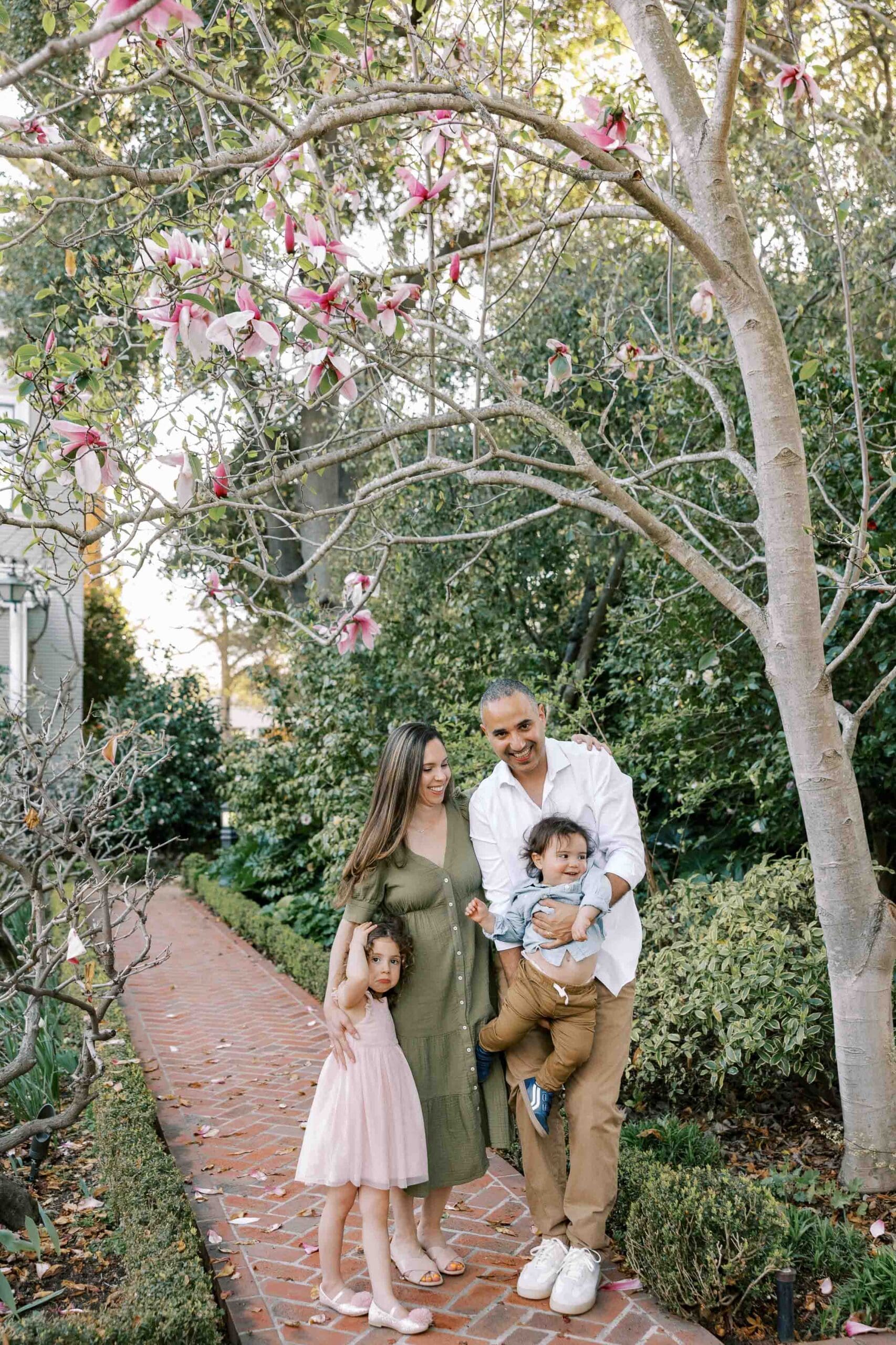 Family at Gamble Gardens