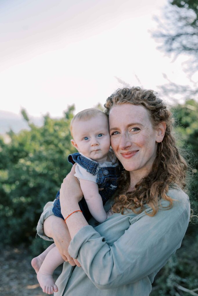 Family photo session featuring a gorgeous mother and baby